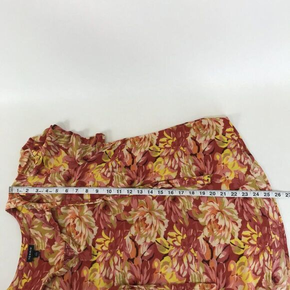 Torrid Floral Rayon Crepe Tie Flutter Sleeve Peasant Top Women's Plus Size 1/1X - Picture 7 of 11